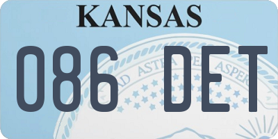KS license plate 086DET