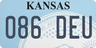 KS license plate 086DEU