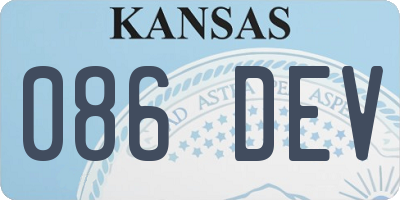 KS license plate 086DEV
