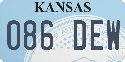 KS license plate 086DEW