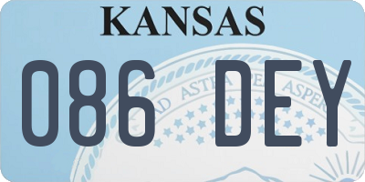 KS license plate 086DEY