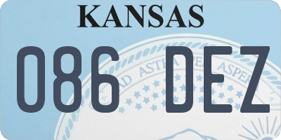 KS license plate 086DEZ