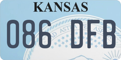 KS license plate 086DFB