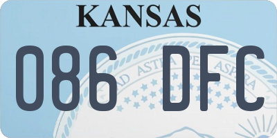 KS license plate 086DFC