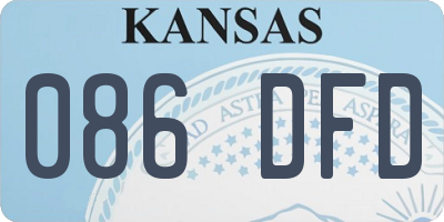 KS license plate 086DFD