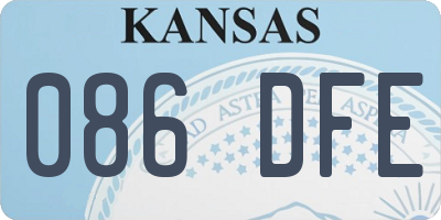 KS license plate 086DFE