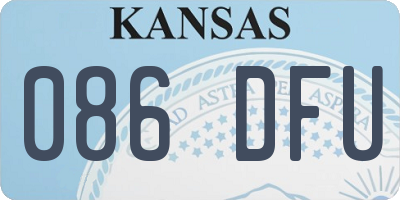 KS license plate 086DFU