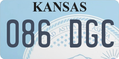 KS license plate 086DGC