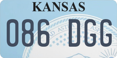 KS license plate 086DGG