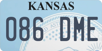 KS license plate 086DME