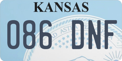KS license plate 086DNF