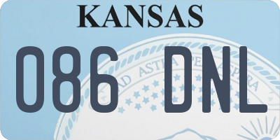 KS license plate 086DNL