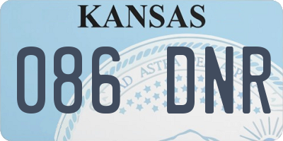 KS license plate 086DNR