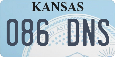 KS license plate 086DNS