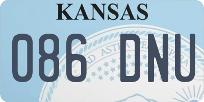 KS license plate 086DNU