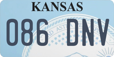KS license plate 086DNV