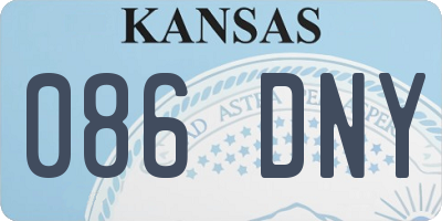 KS license plate 086DNY