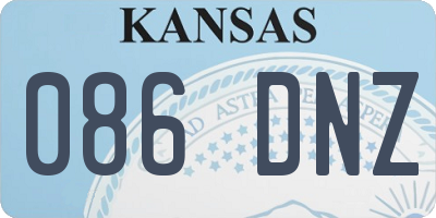 KS license plate 086DNZ