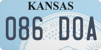 KS license plate 086DOA
