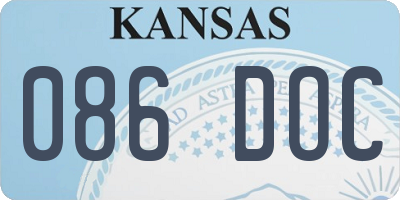 KS license plate 086DOC