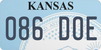 KS license plate 086DOE