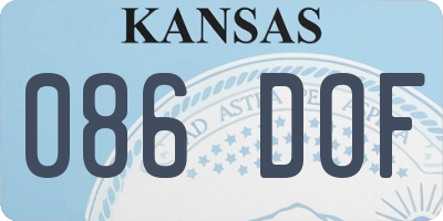 KS license plate 086DOF