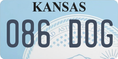 KS license plate 086DOG