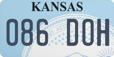 KS license plate 086DOH