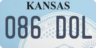 KS license plate 086DOL