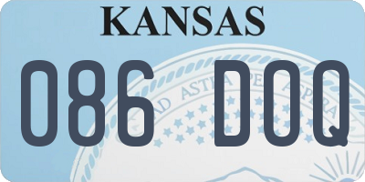 KS license plate 086DOQ