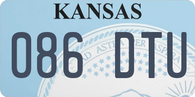 KS license plate 086DTU