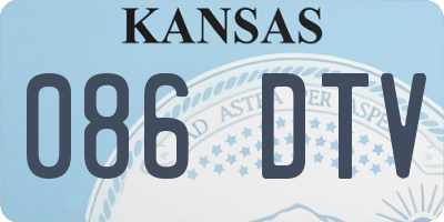 KS license plate 086DTV