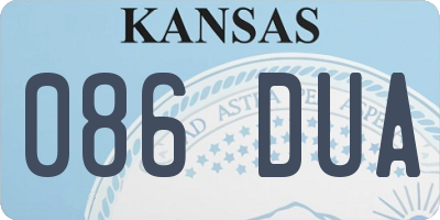 KS license plate 086DUA