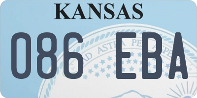 KS license plate 086EBA