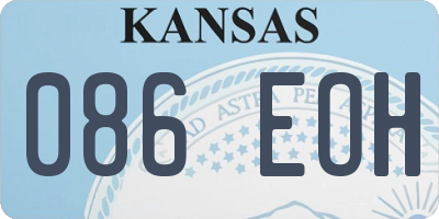 KS license plate 086EOH