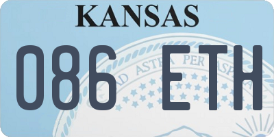 KS license plate 086ETH