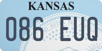 KS license plate 086EUQ