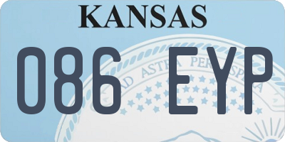 KS license plate 086EYP