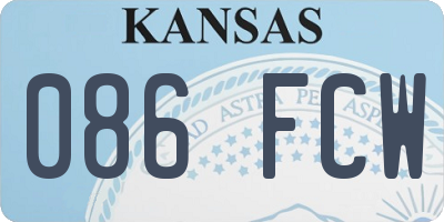 KS license plate 086FCW