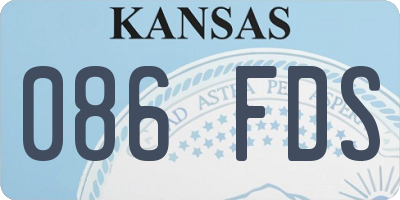 KS license plate 086FDS