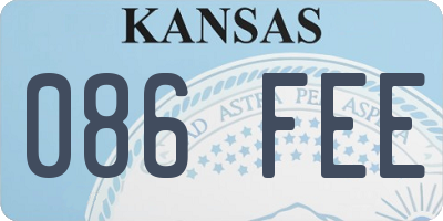 KS license plate 086FEE