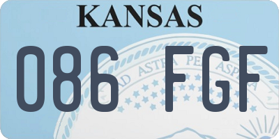 KS license plate 086FGF