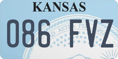 KS license plate 086FVZ