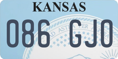 KS license plate 086GJO