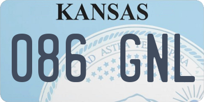 KS license plate 086GNL