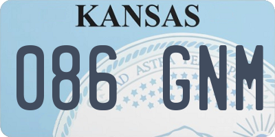 KS license plate 086GNM