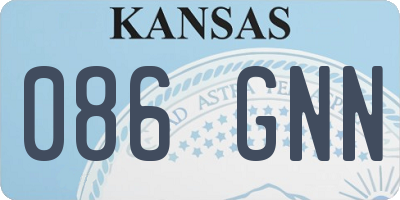 KS license plate 086GNN