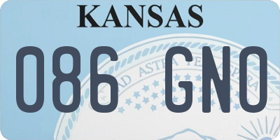 KS license plate 086GNO