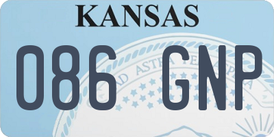 KS license plate 086GNP