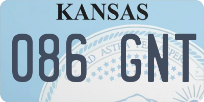 KS license plate 086GNT